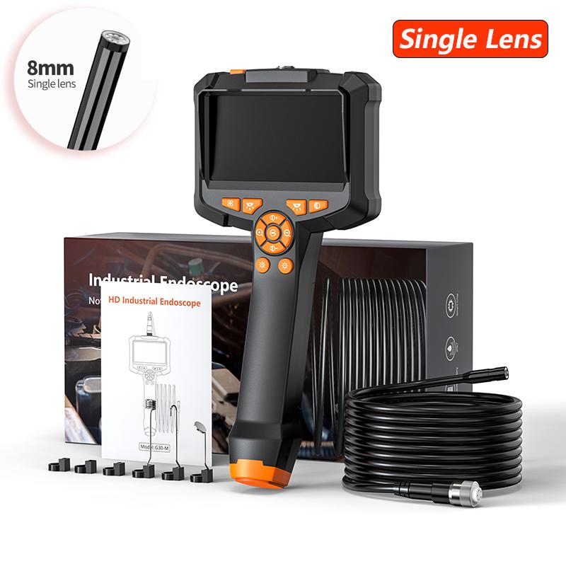 4.3" Endoscope Camera with 8 Light IP67 Waterproof Endoscopic Camera 1080P Handheld Car Inspection Borescope for Engine Pipe