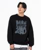 MOZMOZ Heys Seoul Graphic Oversized Sweatshirt Black
