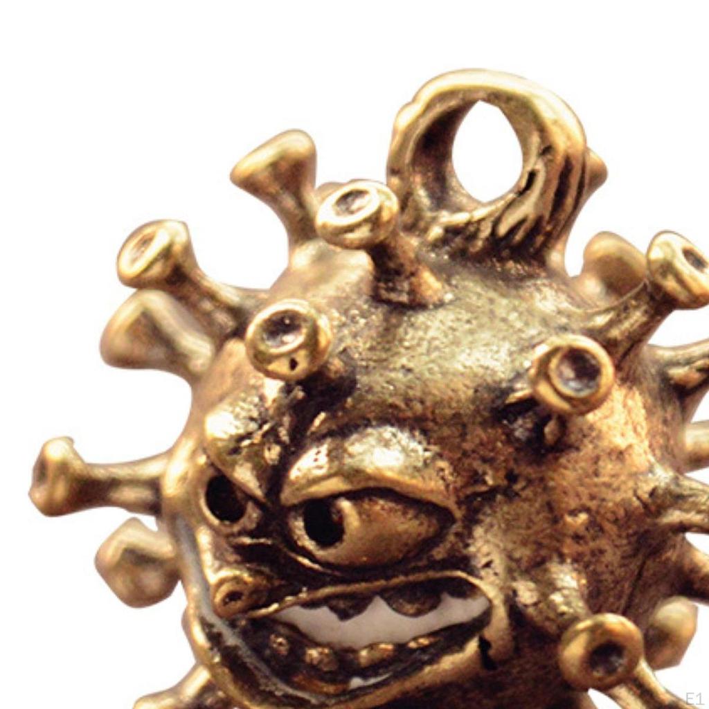 Brass Sea Urchin Ornament Statue Collection Desktop Miniature Figurine for Home or Office