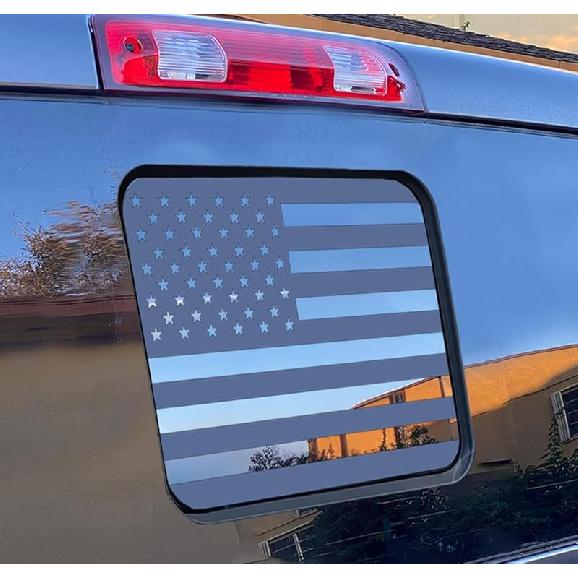 for Toyota Tacoma 2024-2025 Rear Middle Window n Flag Decal, Back Center Sliding Window Glass Flag Vinyl Sticker, for Tacoma Exterior Accessories