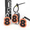 Hand-sewn Number PU Leather Keychain Bag Charm Leather Key Ring  Girls Couple Girlfriends