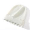 Pure Cashmere Autumn and Winter New Men's and Women's Solid Color Ingot Needle Cuffed Simple Warm Knitted Baotou Hat