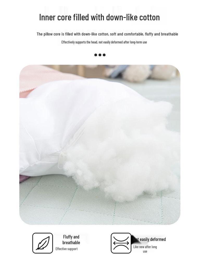 Наволочка детская из чистого хлопка, 30x50 см, с мультяшным рисунком, для подушки ребенка, детского сада и школьника.