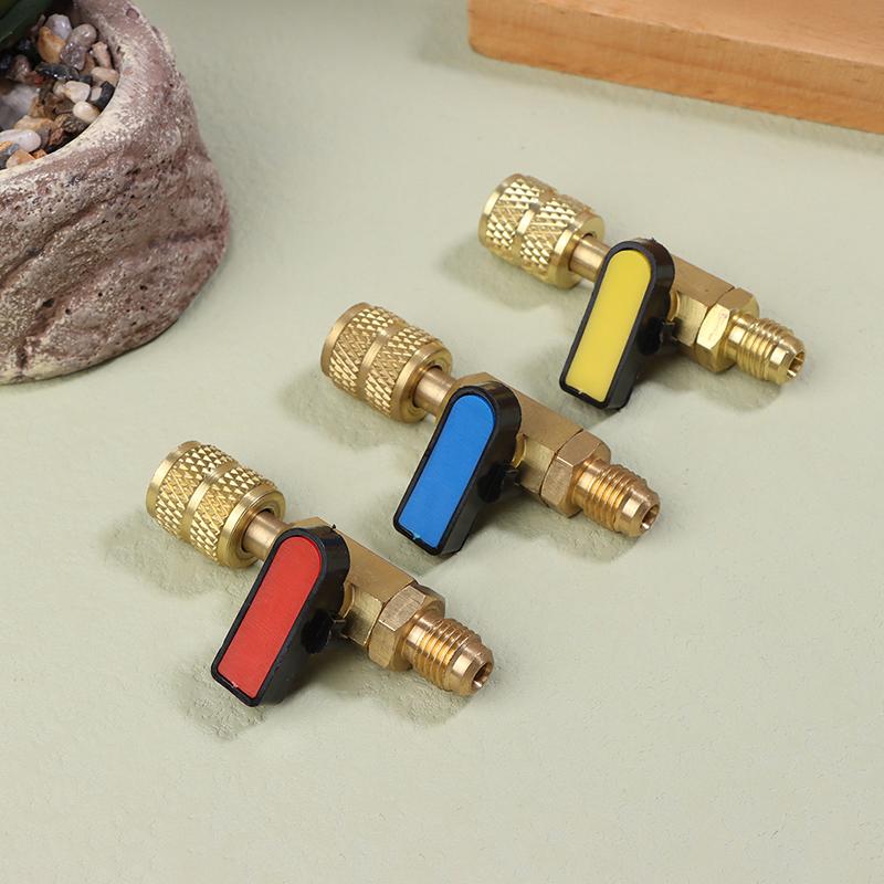 Шаровой кран для хладагента кондиционера 1/4" SAE прямой запорный кран для R134A R410A R22 R12 зарядных шлангов хладагента для кондиционера