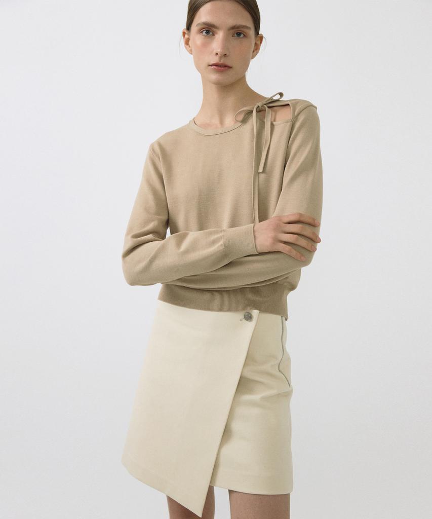 Otte Cotton Button Wrap Sk_Cream