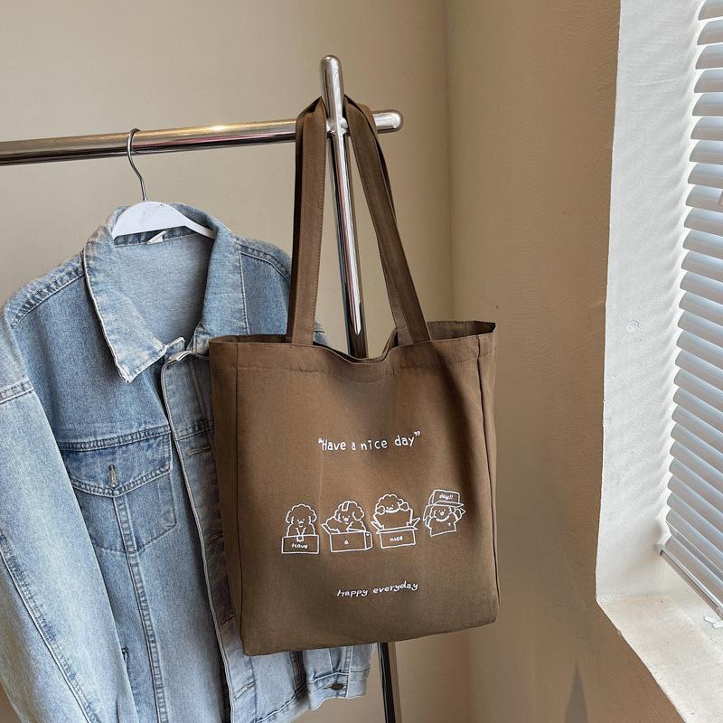 Новая холщовая сумка-тоут 2025 года большой вместимости, женская повседневная универсальная тканевая сумка, сумка для занятий