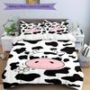 3pcs Animal-themed Cow Print Soft and Comfortable Breathability, Bedding Set, Machine Washable, Suitable for All Seasons121