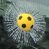 Funny 3D Tennis Football Hit Ball Basketball Crack Window Car Sticker Decoration