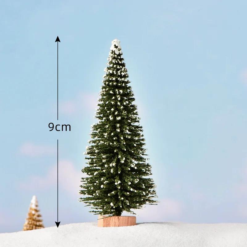 1 PC Artificial Christmas Tree Figurine Sisal Silk Cedar Pine Tree Mini Miniature Micro Landscape New Fairy Garden Decor