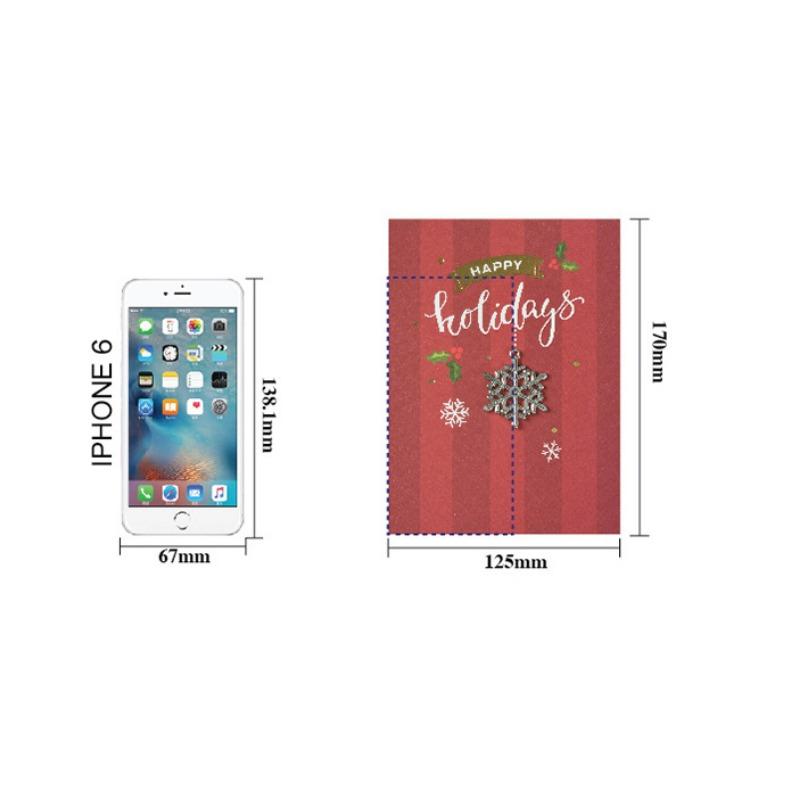 Christmas Greeting Card Creative Folding Gratitude Blessing Message Small Card Children's Birthday Invitation 6 In 1 Sets YNH-2202