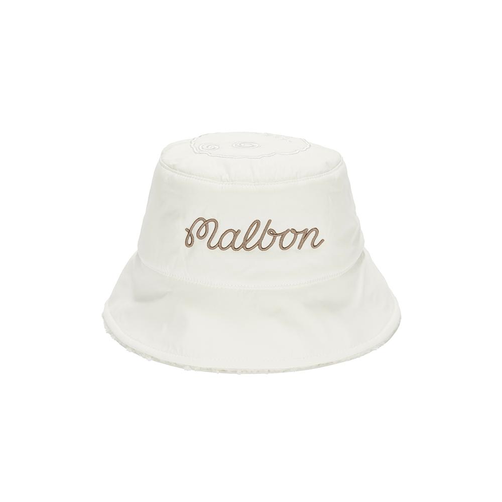 MALBON GOLF Стеганая двусторонняя панама цвета слоновой кости (Женщина)