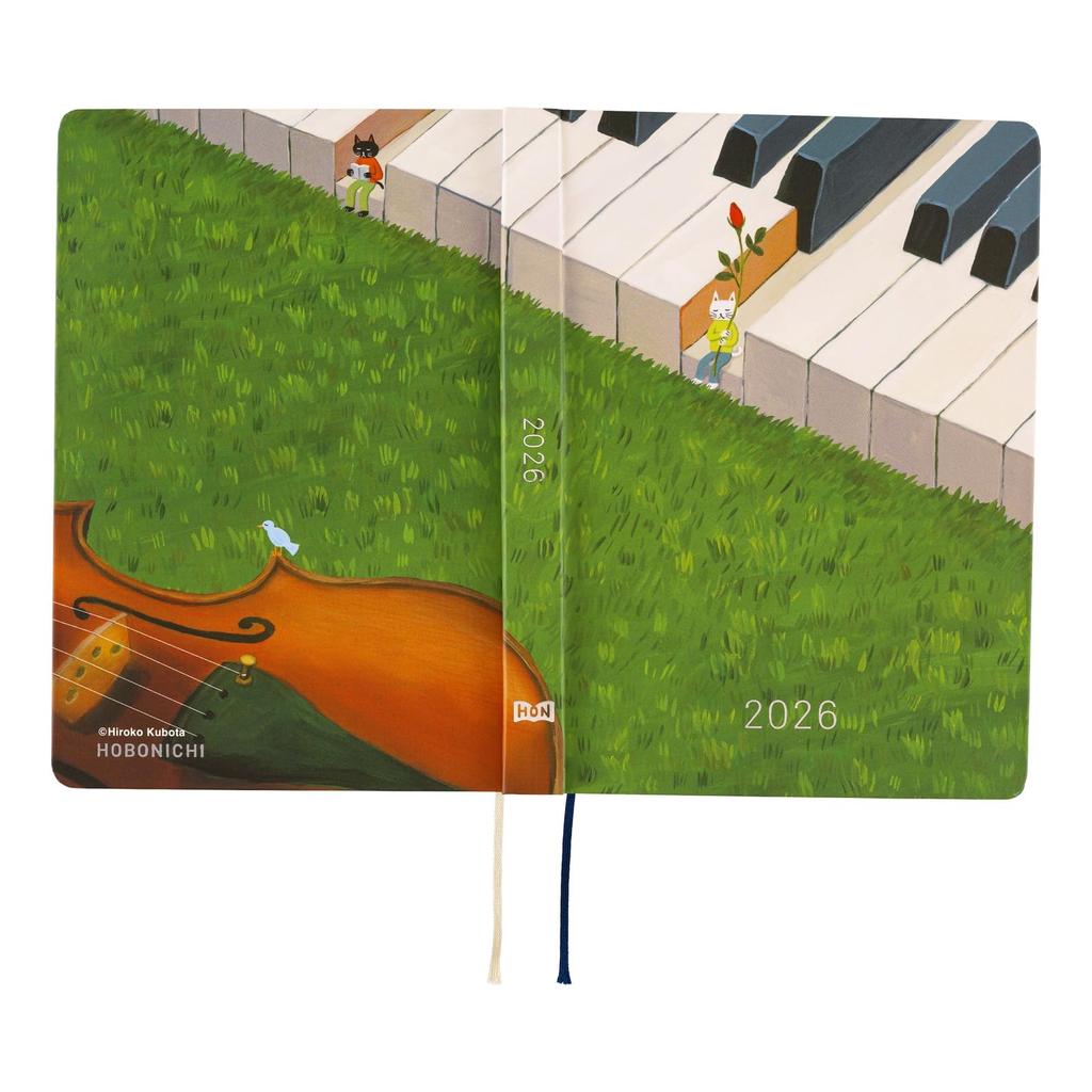 Hobonichi Techo 2026 HON Hiroko for Harmony Page Per Kubota/Waiting [A6/1 Day/January/Monday Start]