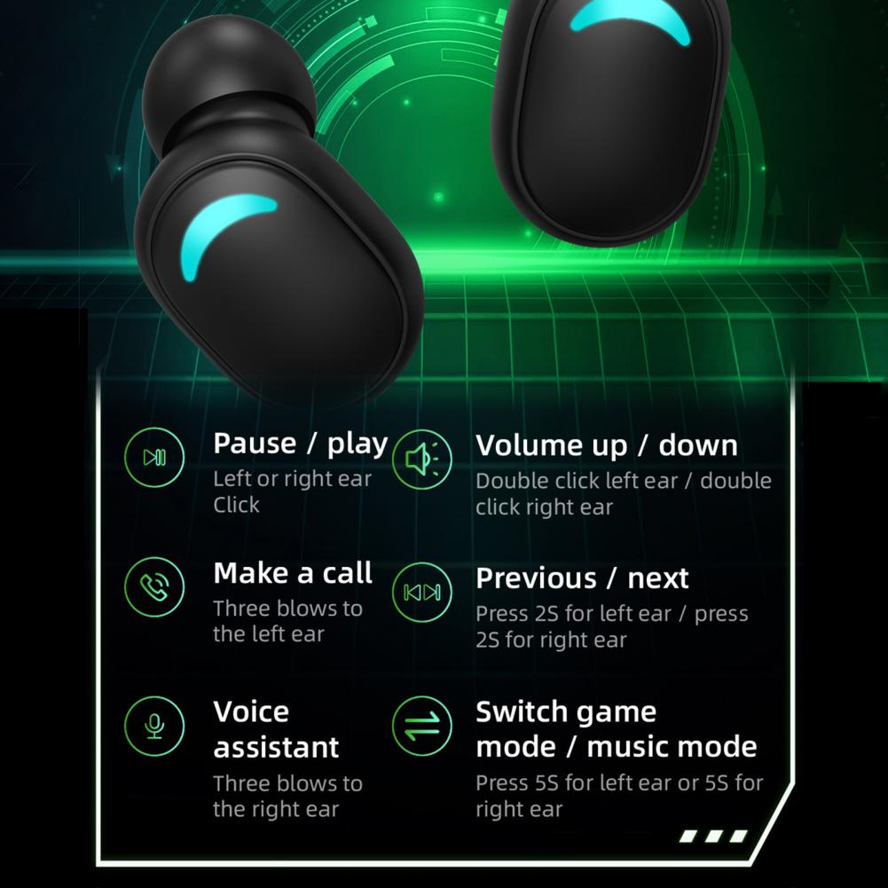 G6S/G7S Bluetooths 5.1 Наушники-вкладыши с низкой задержкой Беспроводные игровые наушники Гарнитура для телефона Спорт