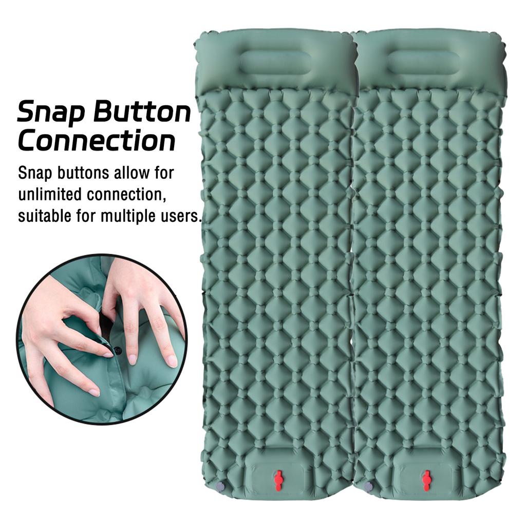 Self Inflating Camping Pad Outdoor Ultra Light Inflatable Sleeping Pad with TPU Sealed Coating for Camping Spring Rain