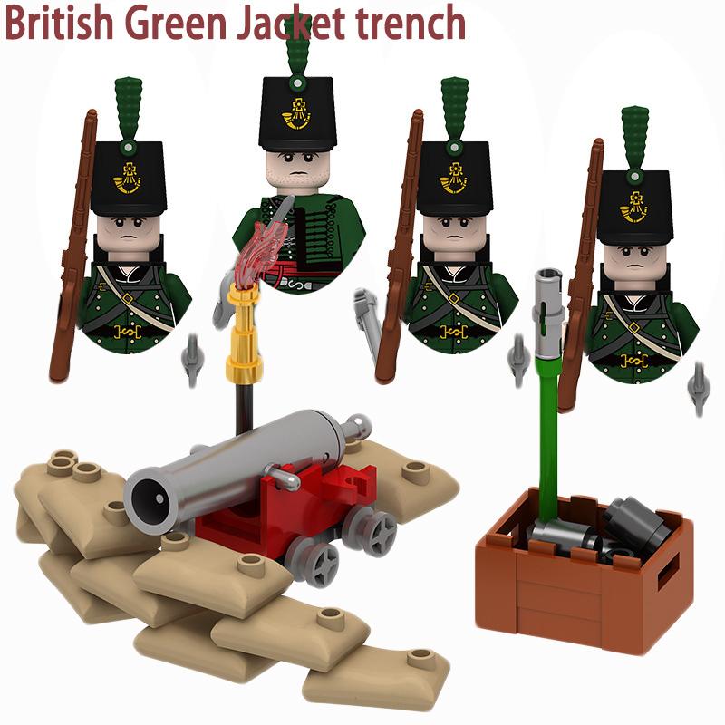 Средневековые Наполеоновские войны Британская военно-морская артиллерия Траншея Фигурка Миниатюрные пушки Меч Армас Блоки Игрушки Дети Подарок на день рождения Мальчики Девочки