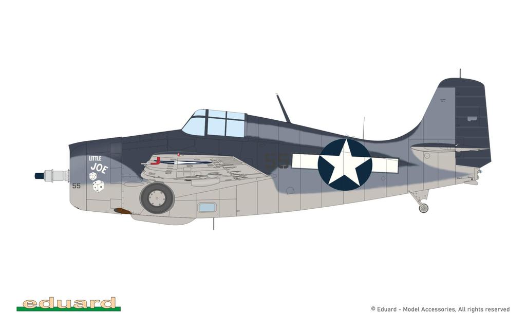 Eduard 1/48 Weekend Edition F4F-4 Wildcat Late Model Plastic Model Kit EDU84204 (Airplane)