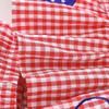 Hot Selling Patriotic Infant Girls Clothing Set Star Bow Fly Sleeve Top Plaid Shorts 2 Piece Outfit With Heart Embroidery For 0 3 Years Old Daily Wear