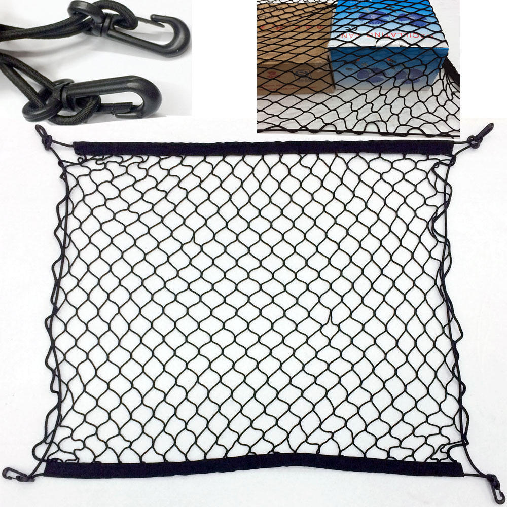 For Hyundai Creta Solaris Accent Tucson Elantra Car Boot Luggage Storage Cargo Organiser Elastic Mesh Trunk Net
