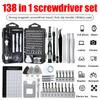Набор прецизионных отверток 138 в 1, магнитный - профессиональный набор отверток, набор инструментов для ремонта ПК, ремонтное устройство