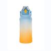 2L Large Capacity Water Bottle with Straw Plastic Gradient Color Water Cups High Quality Drinking Kettle Outdoor Sports Bottle