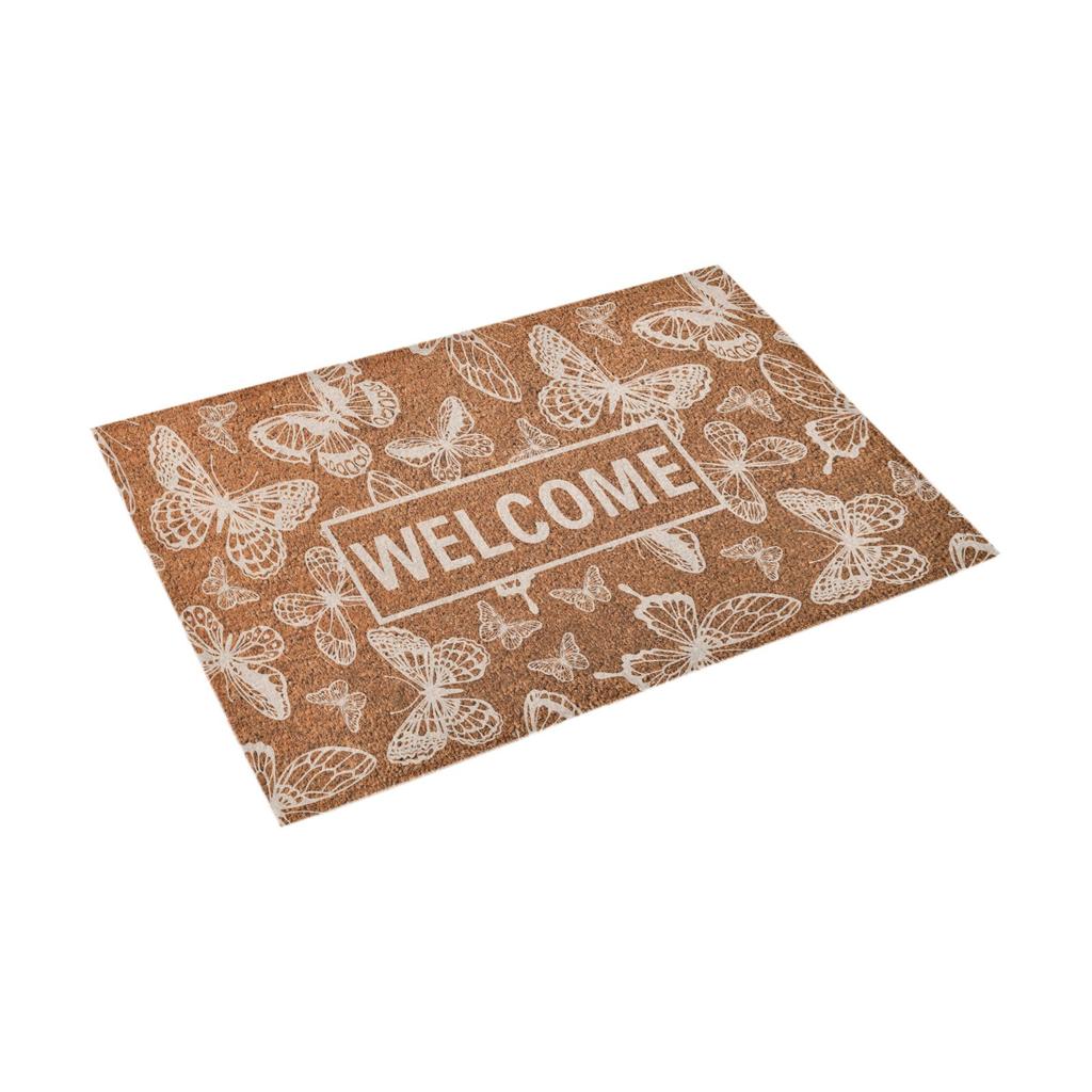 Butterfly Welcome Doormat Rubber Decoration Entrance Mat Porch Patio Front Floor Mat Welcome Indoor Outdoor Door Mats For Garden