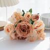 Artificial Flowers High Quality Silk Rose Valentine Wreath Home Room Yard Brial Bouquet Accessory Wedding Outdoor Decor Diy Gift