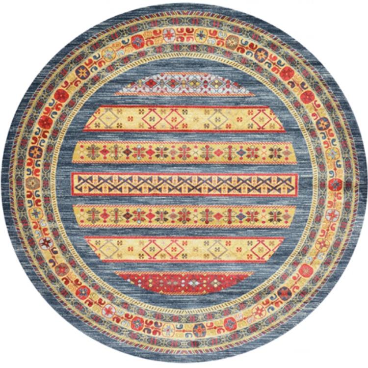 Американский богемный круглый ковер гостиная диван журнальный столик кабинет спальня прикроватный коврик подвесная корзина кресло-качалка коврик