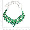 Ювелирные изделия из изумрудного кварца, серьги, ожерелье, 16-18 дюймов