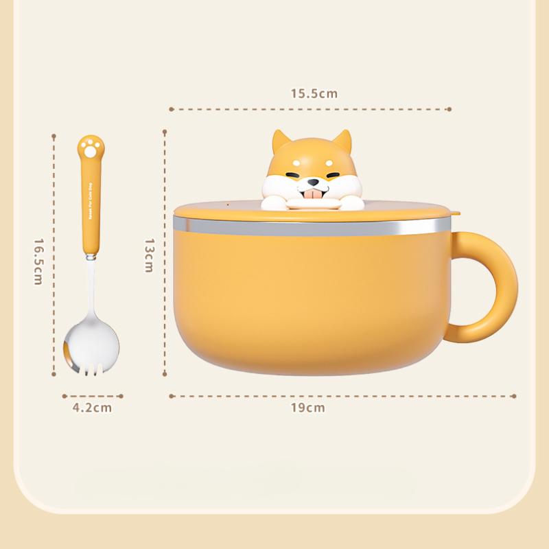 1200 мл Нержавеющая сталь Миска для лапши быстрого приготовления с крышкой-фильтром Фруктовый салат Суп Рамен Миски Посуда Кухонные принадлежности Ланч-бокс