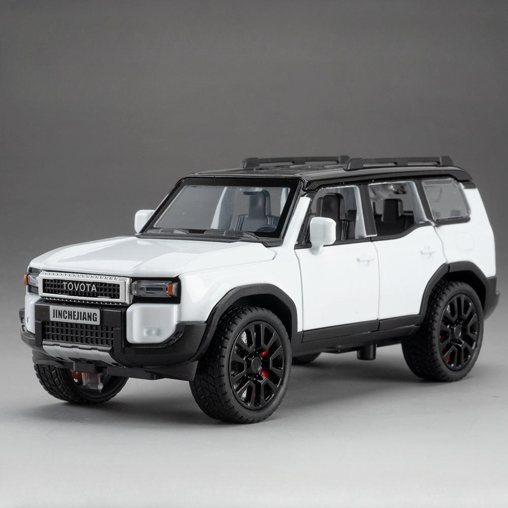 1:32 Prado SUV Car Model Toy Alloy Die-casting Back 6 Doors Can Be Opened Sound and Light Off-road Vehicle Children Boy Gift Collection