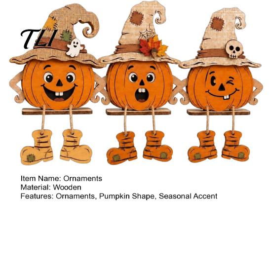Rustic Witch Hat Pumpkin Decor 3PCS Distressed Wooden Ornaments, Hats And Ghost Patches Retro Gothic Mantel Decor, Halloween Farmhouse Style Tabletop