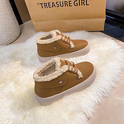 Женские зимние утепленные удобные теплые холодные легкие водонепроницаемые нескользящие походные ботинки на толстой подошве с амортизацией для снега