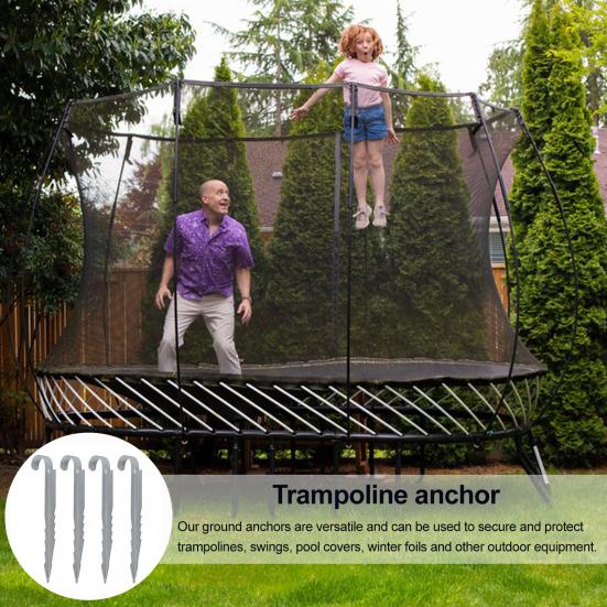 4 шт. колышек для батута, простая установка, металлические колышки, длина 330 мм, устойчивость к ветру и дождю, устойчивые к ржавчине колышки