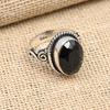 Кольцо из стерлингового серебра 925 пробы с черной шпинелью и драгоценным камнем ручной работы для нее