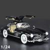 1/24 Mercedes Benz 300SL Alloy Classic Vintage Car Model Car Model Diecast Metal Pull Back Sound Light Car for Children Gift