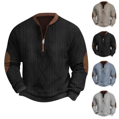 Мужская повседневная толстовка в стиле ретро с градиентным принтом