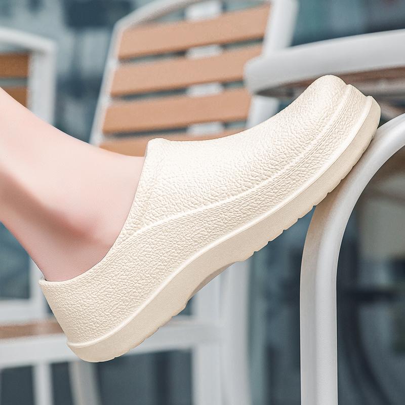 Fashion Men's Chef Shoes Water-proof Oil-proof Kitchen Shoes Non-slip Garden Clogs Man Summer Beach Slippers Hotel Work Shoe EVA Sandal