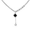 leaf clover necklace women's light luxury high-end sense fringed collarbone chain fashionable versatile niche design sweater chain