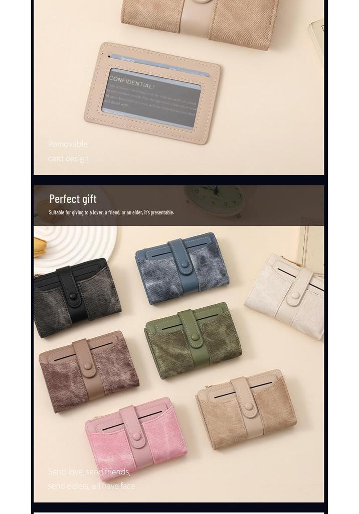 2026 Multi-color Bifold Women's Wallet with Patchwork Design and Multiple Card Slots
