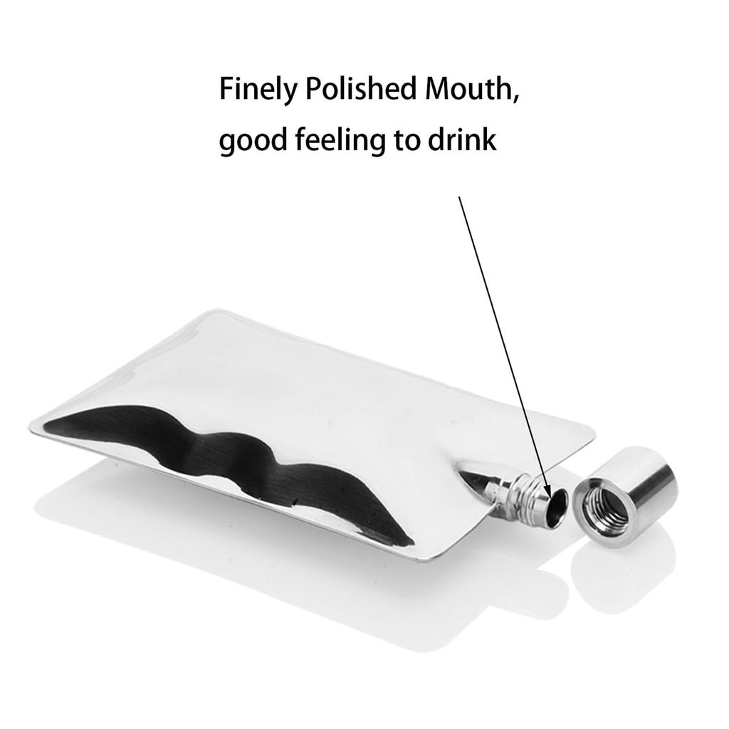 5 унций 140 мл 304 Нержавеющая сталь Волнистая поверхность Зеркало Дизайн фляги для воды Фляга для вина Портативная Фляга Напитки