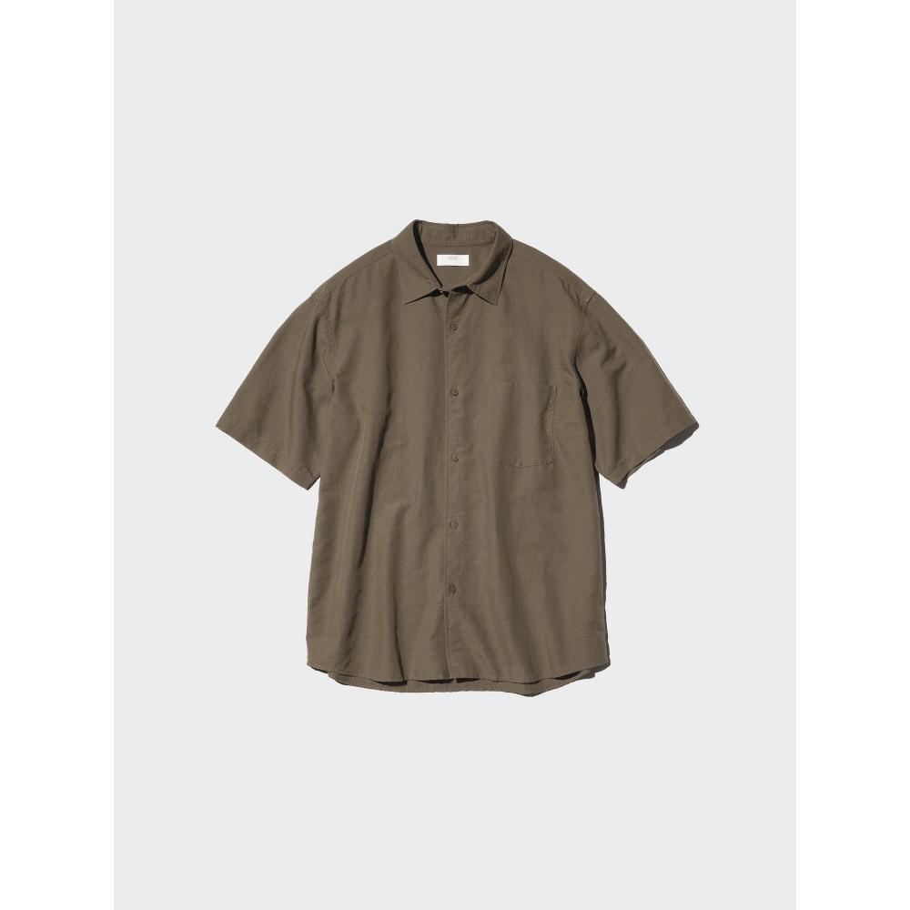 Uniqlo Японская хлопково-льняная рубашка