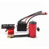 S3670 2150KV Brushless Motor Sensorless Waterproof Motor and 120A Brushless ESC T Plug Heat Sink Replacement for HSP