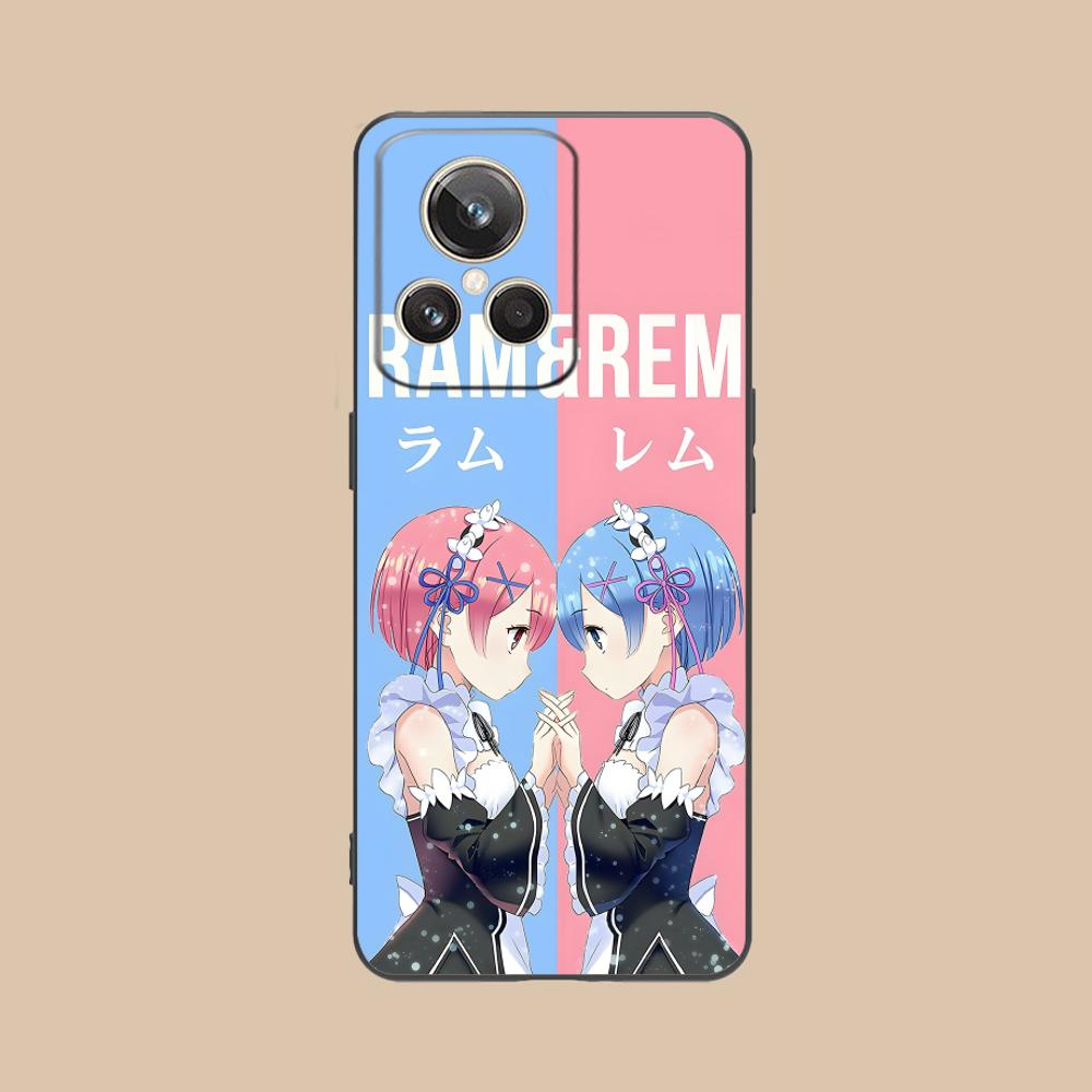 ReZero Rem Ram Matte TPU Mobile Phone Case for Realme GT 8 Neo Pro C75 73 71 C67 65 C55 53 C35 31 C20 15 Colorful Cover