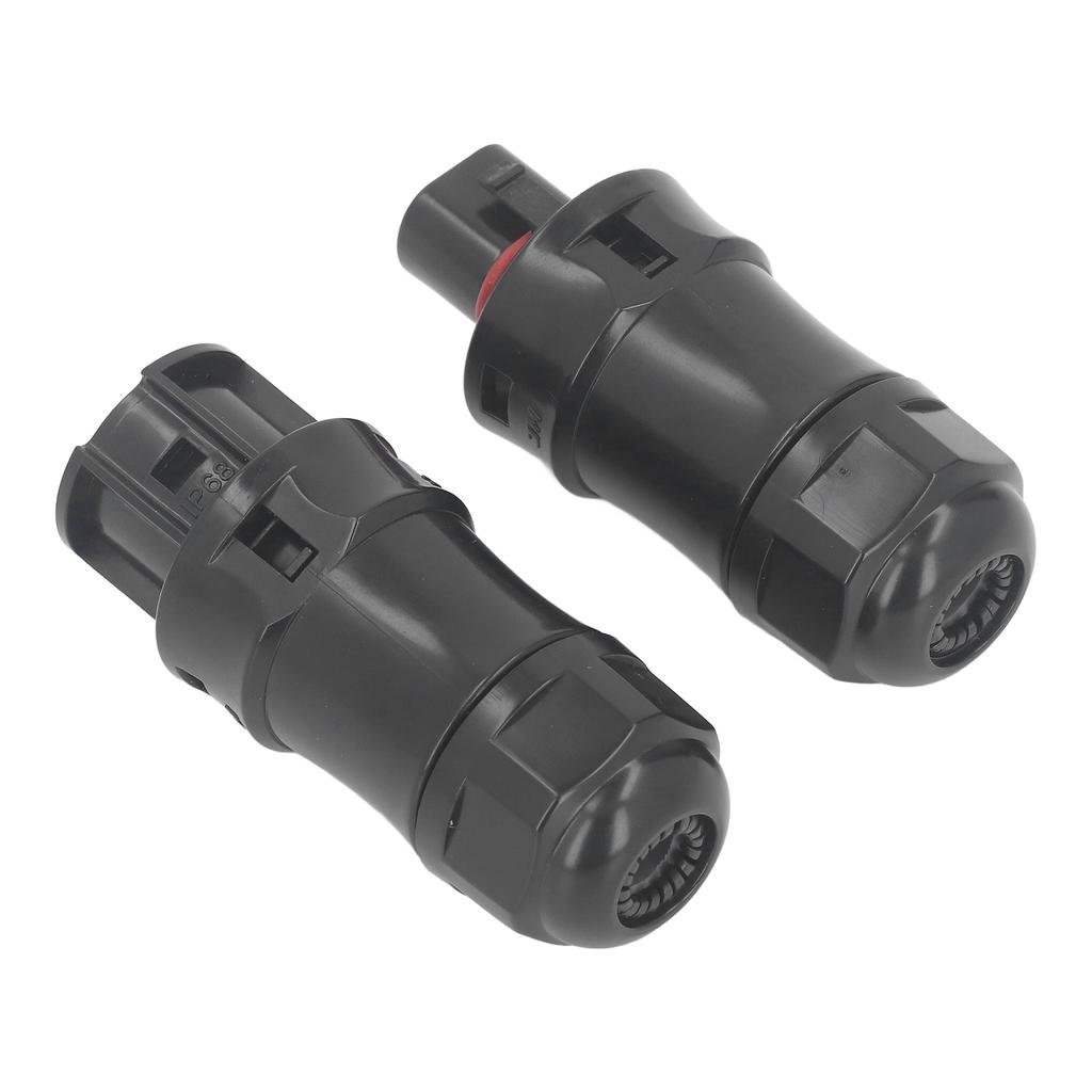 2Pcs Waterproof Power Connector 3 Pin Temperature Resistant Micro Reverse Connection Female Connector 500V