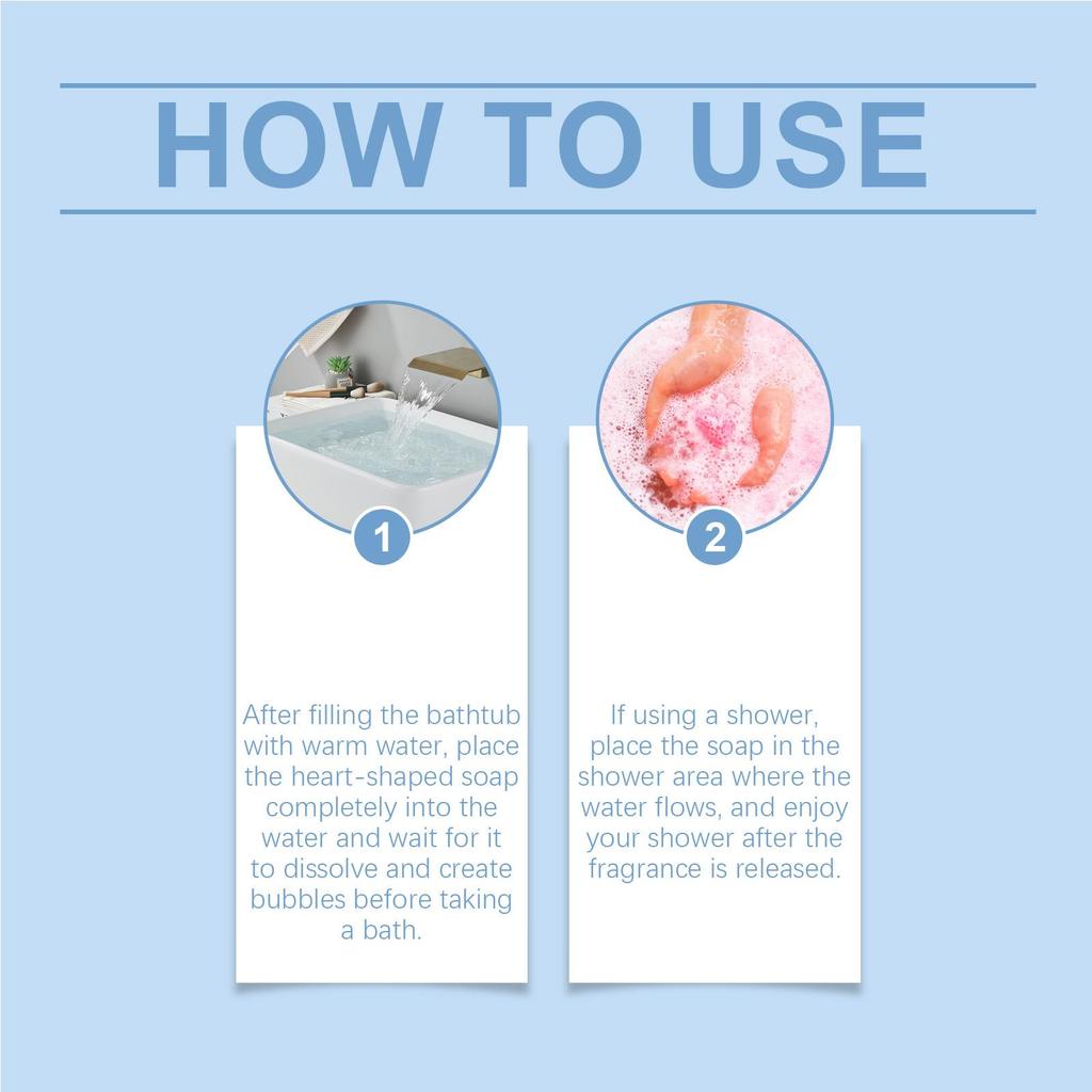 Rose Heart Bath Salt Bubble Ball: Plant-derived essence cleanses pores, gently hydrates, and provides nourishing care