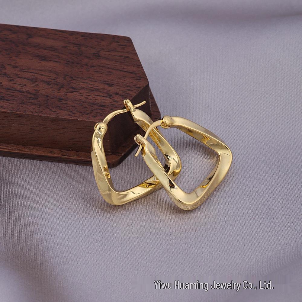 Элегантные серьги с иглами из серебра 925 пробы: Универсальные французские серьги-кольца из меди в нескольких стилях для изысканного образа