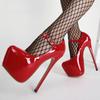 Fashion Sexy Buckle Platform Wedding Round Toe Women's High Heels Super High Heel Strip Club Shoes Size 35-42
