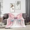 Art Graphic butterfly Throw Lightweight 240g Flannel Blanket Soft Skin-friendly for Summer Cooling