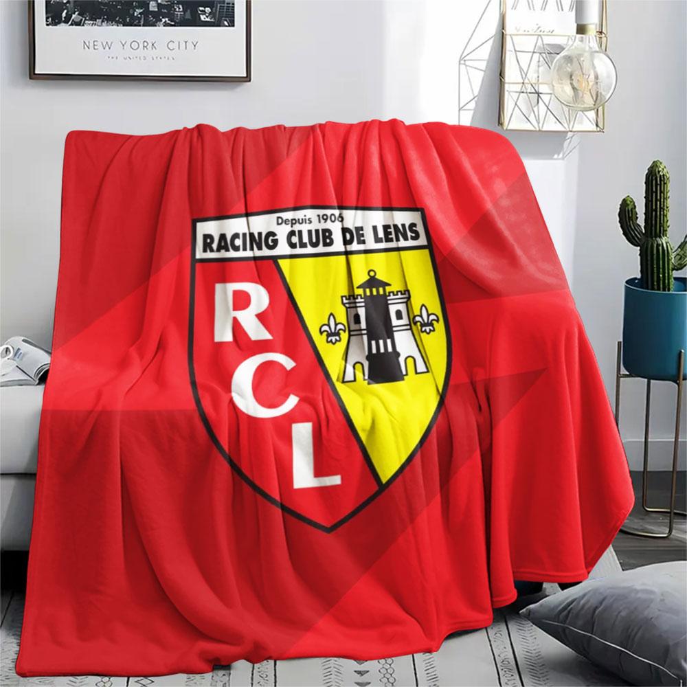 RC Lens Printed Flannel Blanket, soft throw for bedroom sofa, washable,soccer fan merchandise, great gift.