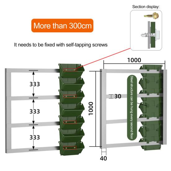 Вертикальный садовый горшок 350 мл, самополивающийся цветочный горшок, подвесной настенный штабелируемый цветочный горшок для трав, цветов, суккулентов